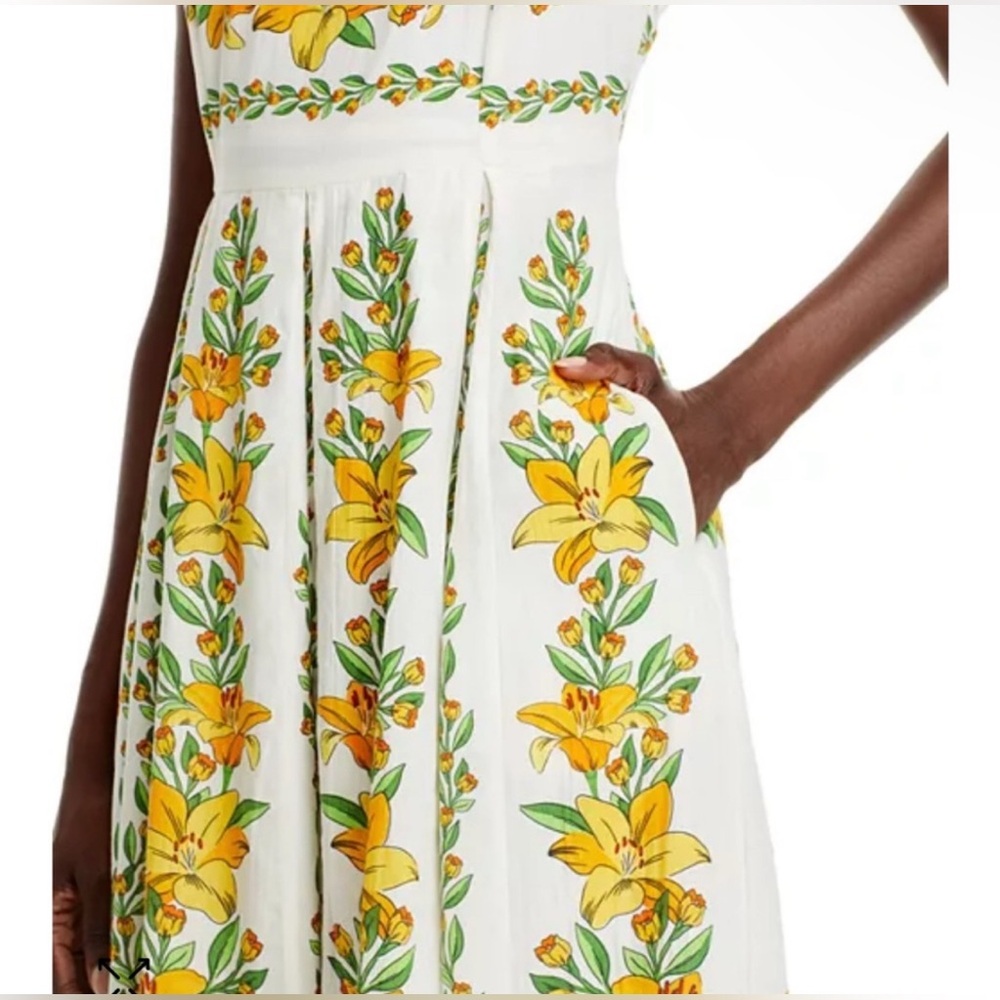 Off-White Tropical Lightness Sleeveless Maxi Dress - FARM RIO. Unique piece 💛 - Picture 4 of 9